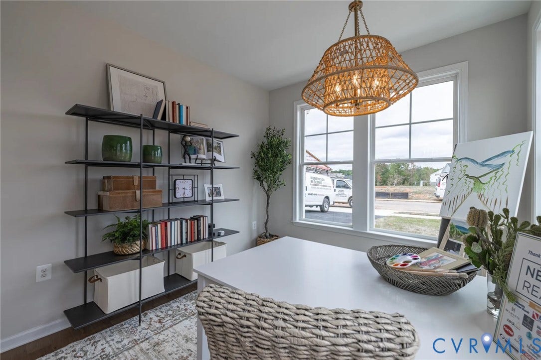 378 Bayberry Lane, Spring Creek, Zion Crossroads, VA 22942 Youll find a home office space tucked off the foyer.