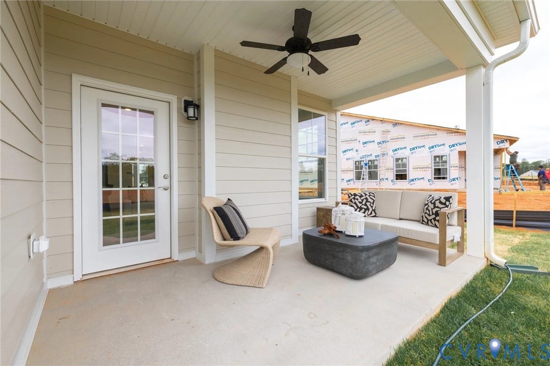 378 Bayberry Lane, Spring Creek, Zion Crossroads, VA 22942 The patio is for relaxing afternoons.
