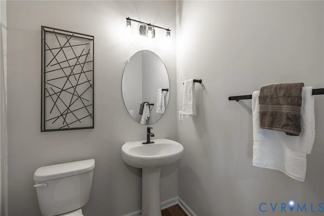 378 Bayberry Lane, Spring Creek, Zion Crossroads, VA 22942 A powder room for guests.