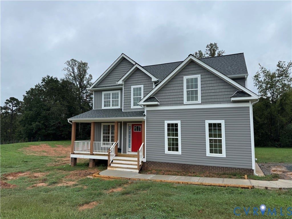 248 Bannister Town Road, Louisa, VA 23093 Two-story residence featuring gray horizontal siding and shake accents