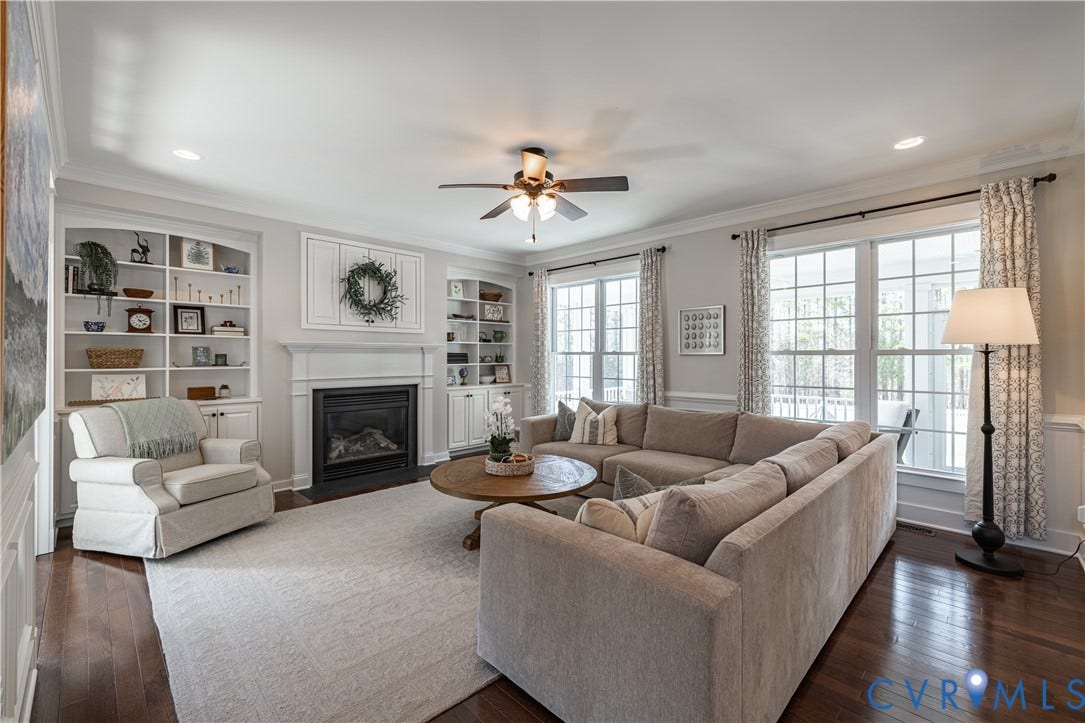 3175 Taurman Park Drive, Taurman Park, Powhatan, VA 23139 Custom bookcases, gas FP