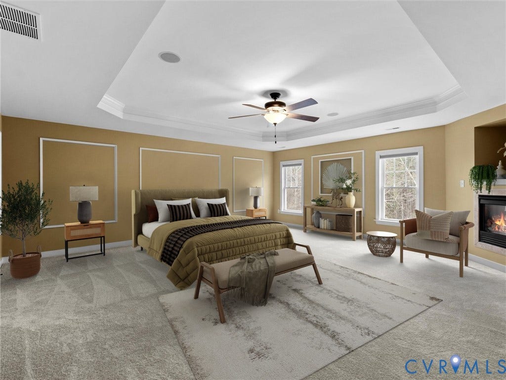 2925 Mill Mount Parkway, Westlake At Mill Mount, Powhatan, VA 23139 Primary Bedroom Staged.