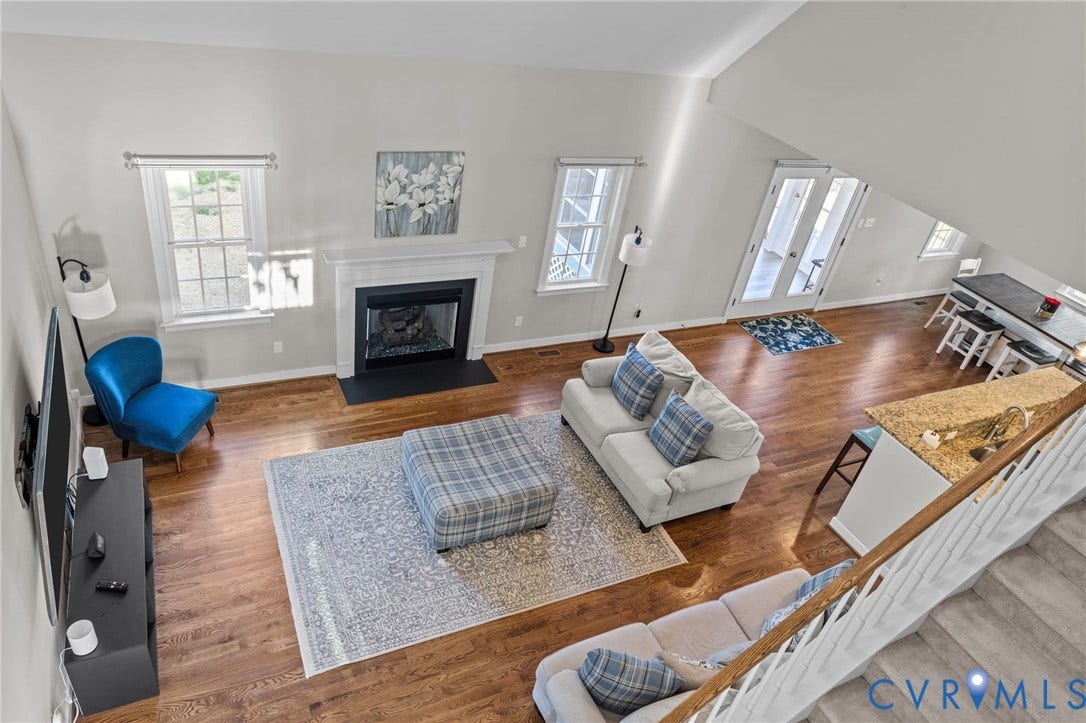 1638 Olde Links Drive, Powhatan, VA 23139 View of living room from second level