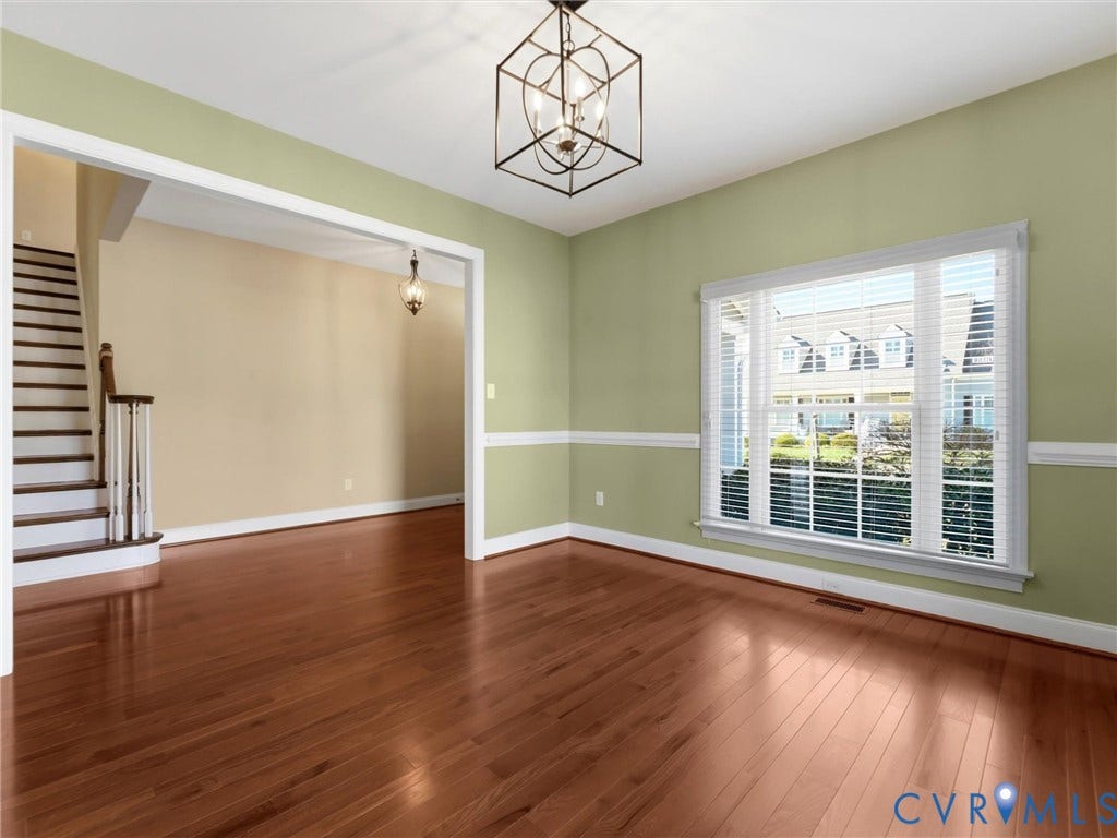2097 William Dance Way, Scottville, Powhatan, VA 23139 Dining Room With Hardwood Floors- Could Easily Be a Music Room, Library and or a Sitting Room