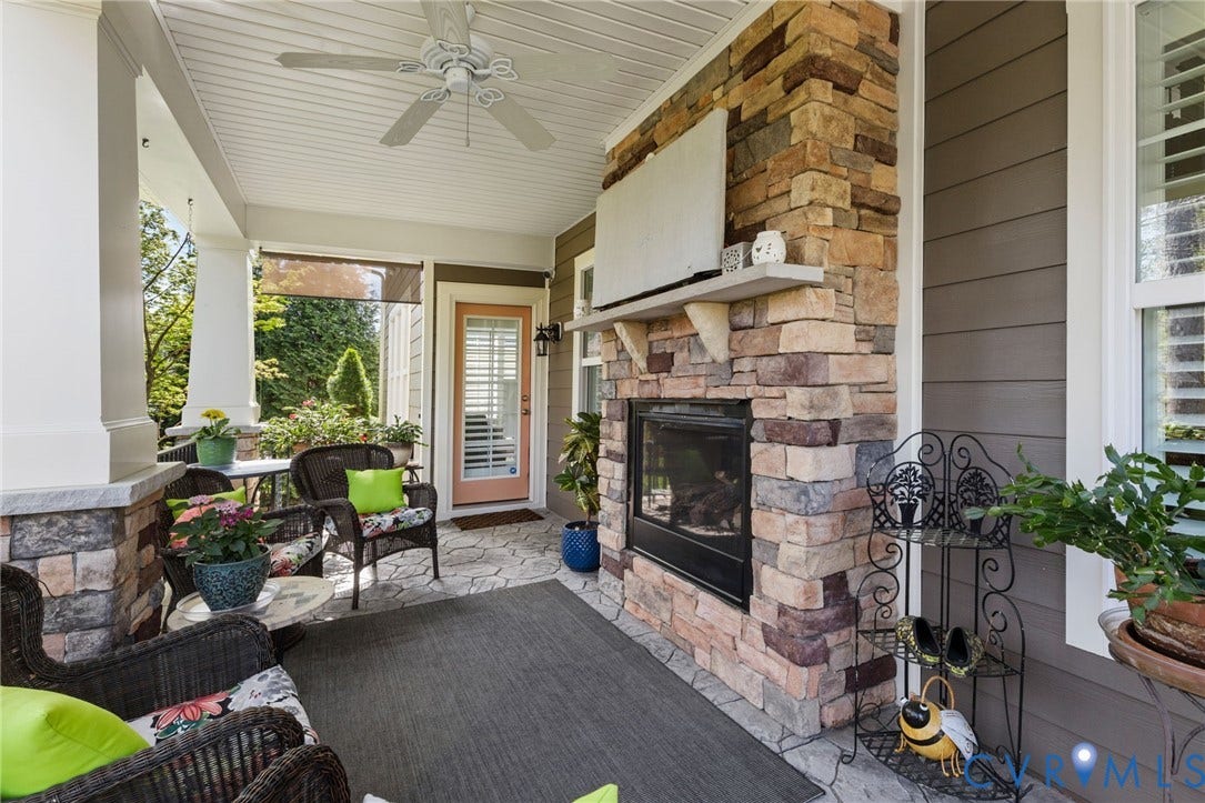 1493 Camberley Drive, Parke At Saddlecreek, Manakin Sabot, VA 23103 TV on Lanai conveys