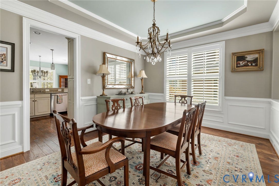 1493 Camberley Drive, Parke At Saddlecreek, Manakin Sabot, VA 23103 tray ceiling and detailed moldings
