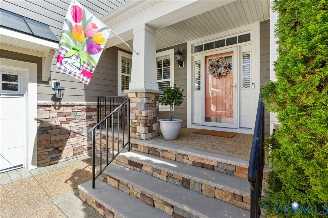 1493 Camberley Drive, Parke At Saddlecreek, Manakin Sabot, VA 23103 Stone, stamped concrete and aggregate surfaces
