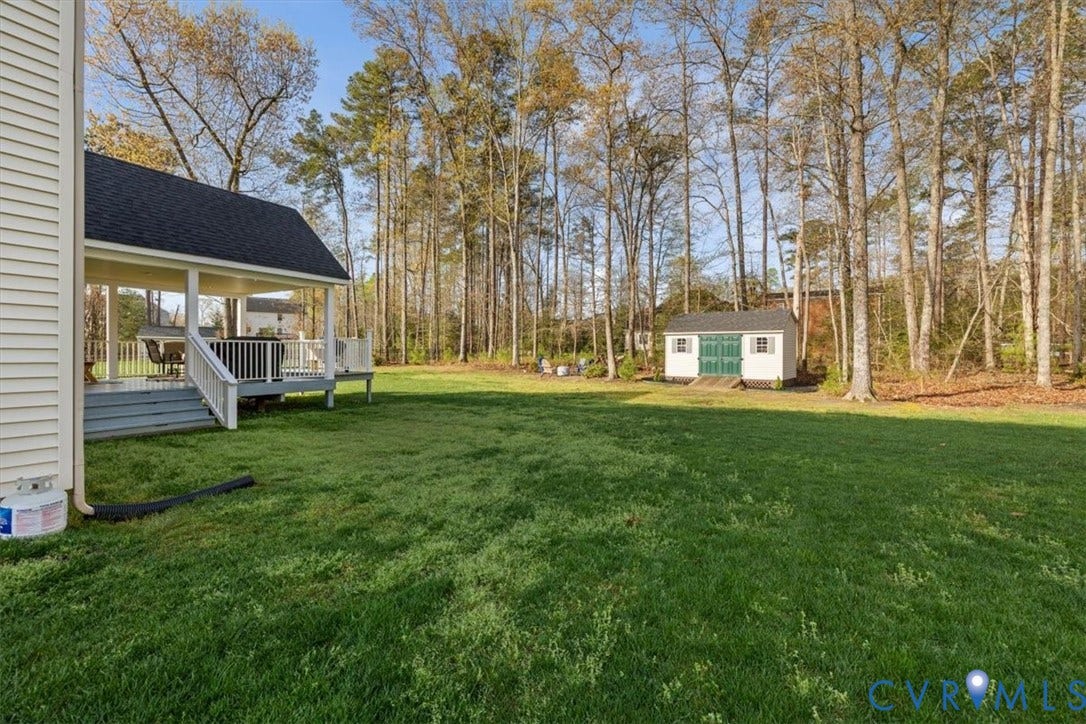 10448 Centralia Station Road, Chesterfield, VA 23831 Side yard from driveway to back covered porch and shed