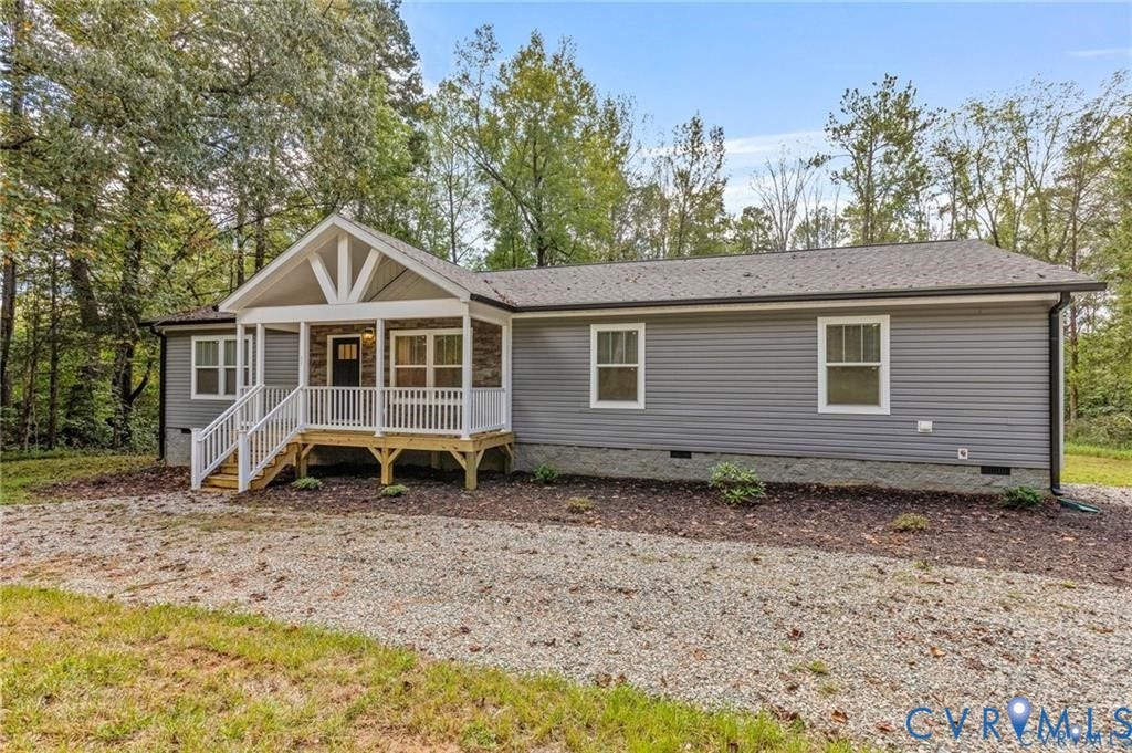 6584 Blenheim Road, Powhatan, VA 23139 View of front facade featuring crawl space and a porch