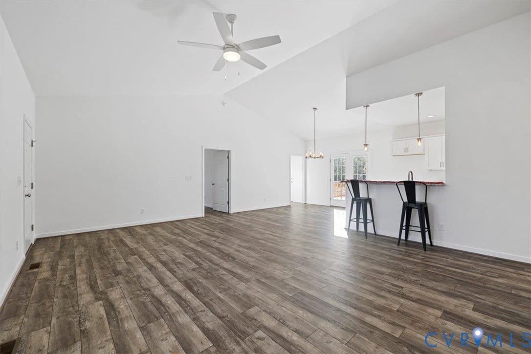 0 Barter Hill Road LOT 3, Cumberland, VA 23040 9ft vaulted ceiling, LVP flooring color may vary from photo