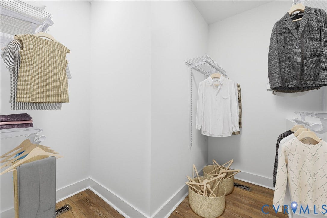 425 Sugar Fork Road, Cumberland, VA 23040 Primary closet virtually staged
