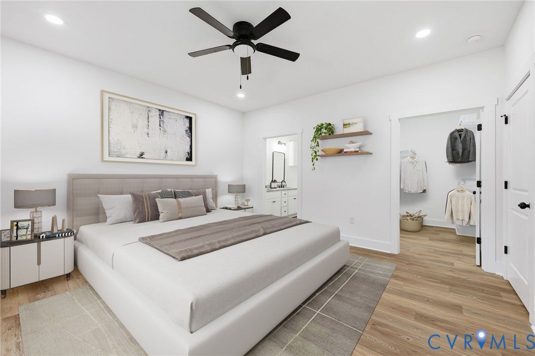 425 Sugar Fork Road, Cumberland, VA 23040 Primary bedroom virtually staged