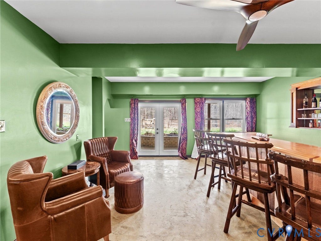 425 Starview Lane, Gum Spring, VA 23065 Bar area has direct access to the outdoors and patio