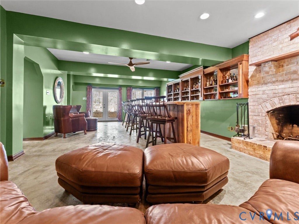 425 Starview Lane, Gum Spring, VA 23065 Bar area also has a fireplace
