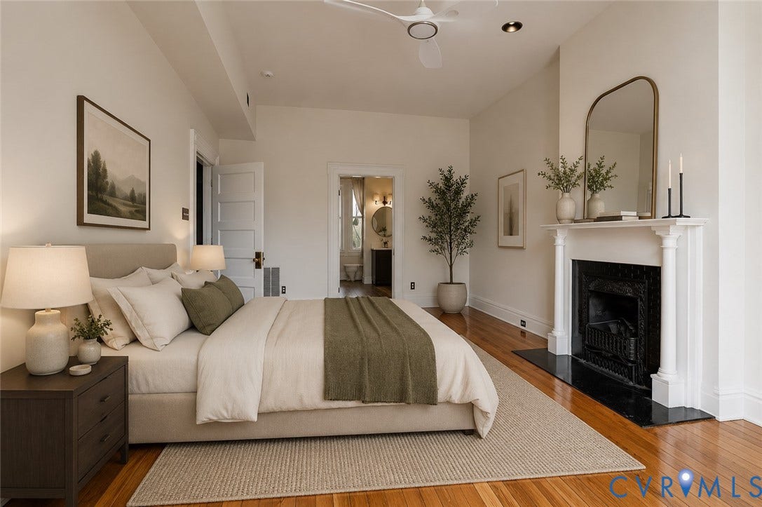 308 N Lombardy Street, The Fan - Triangle Park, Richmond, VA 23220 virtually staged bedroom
