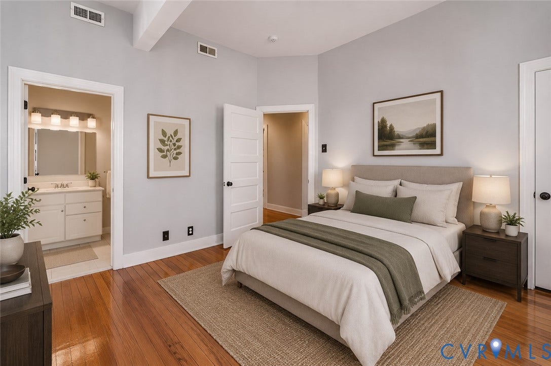 308 N Lombardy Street, The Fan - Triangle Park, Richmond, VA 23220 virtually staged bedroom