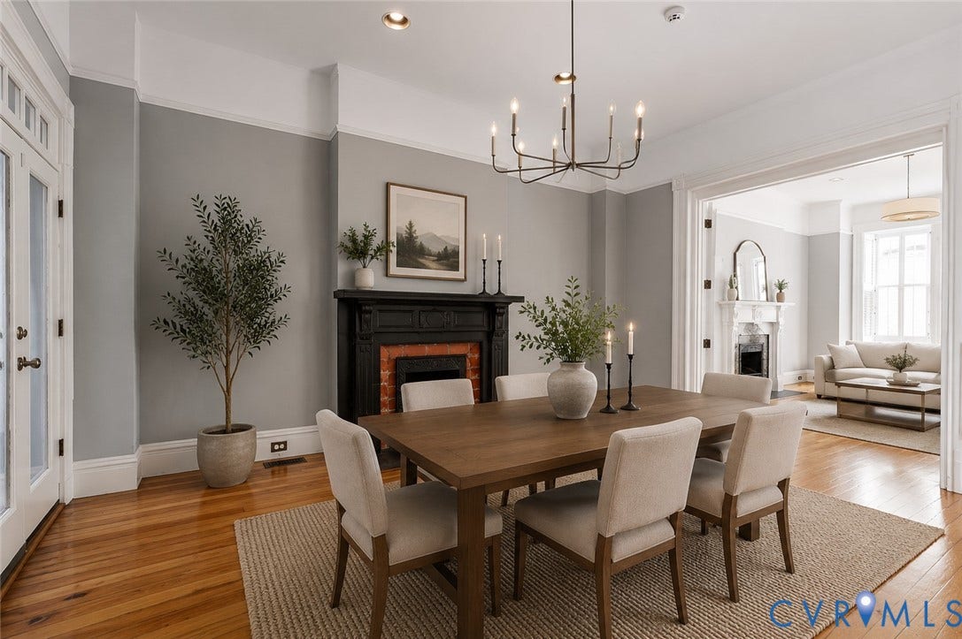 308 N Lombardy Street, The Fan - Triangle Park, Richmond, VA 23220 virtually staged dining room