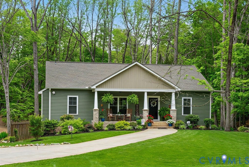 5670 Hickory Street, Powhatan, VA 23139 Craftsman-style house featuring a porch and a shingled roof