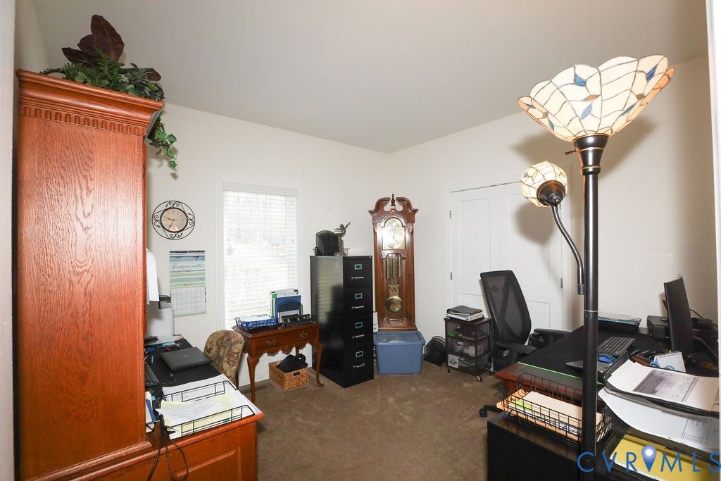 5670 Hickory Street, Powhatan, VA 23139 Office with dark carpet