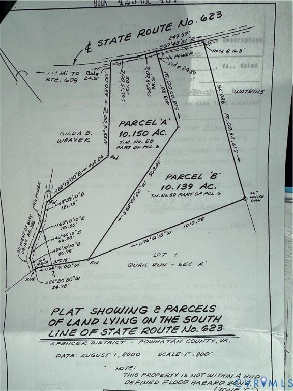 4301 Worsham Road, Powhatan, VA 23139 Survey map / technical document