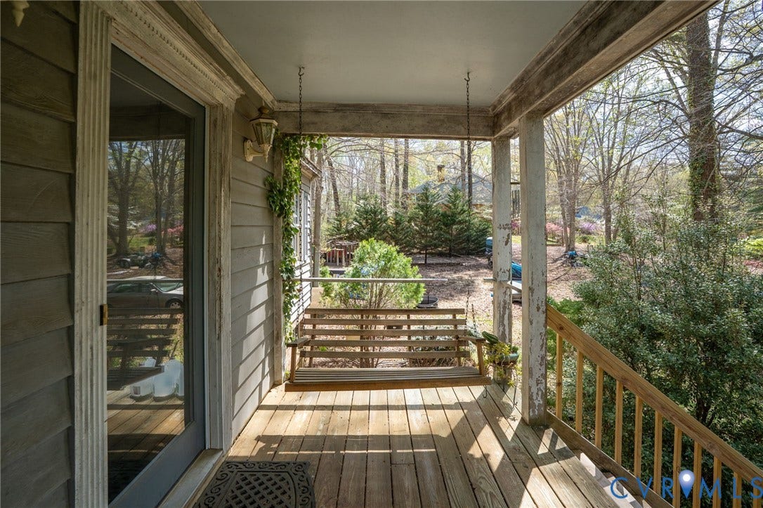 3354 Medway Lane, Level Green, Powhatan, VA 23139 Front Porch with Swing