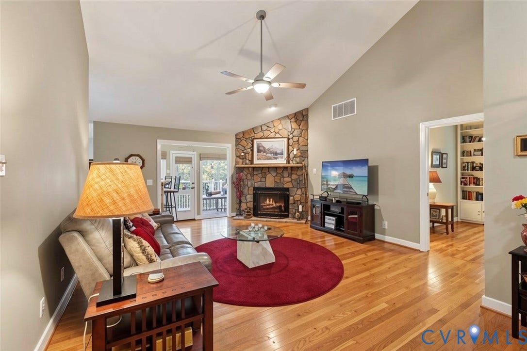 1858 Rock Point Drive, Powhatan, VA 23139 Living Room with Neutral Paint