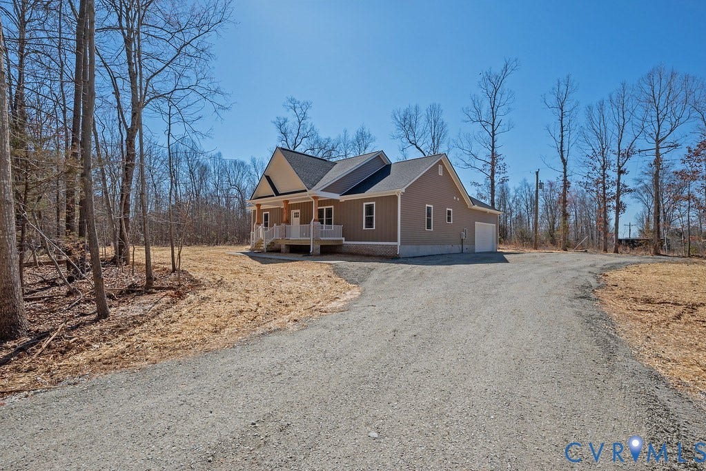TBD Black Haw Lane, Hanover, VA 23059 View of front of property featuring a porch, driveway, and an attached garage