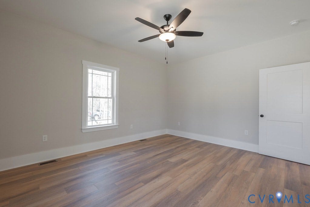 TBD Black Haw Lane, Hanover, VA 23059 Unfurnished room featuring dark wood-style floors and ceiling fan