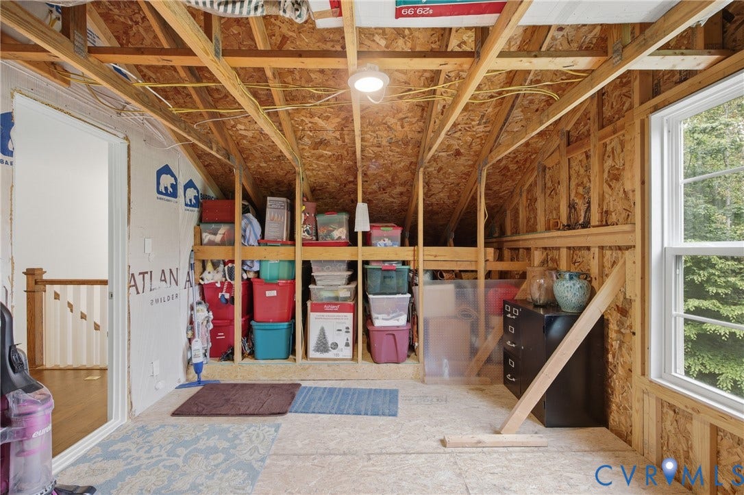 3638 Walkers Creek, Powhatan, VA 23139 Walk-in attic