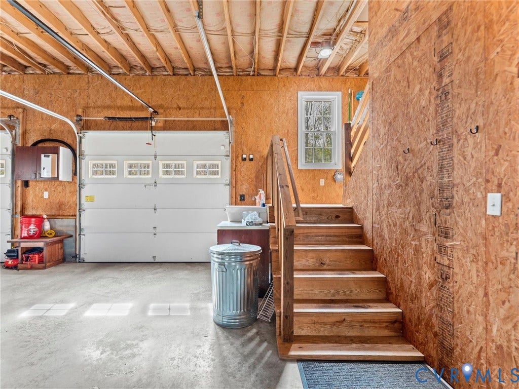 110 Oak Knoll Place, Bumpass, VA 23024 1000+sq ft garage with HVAC and huge unfinished space above