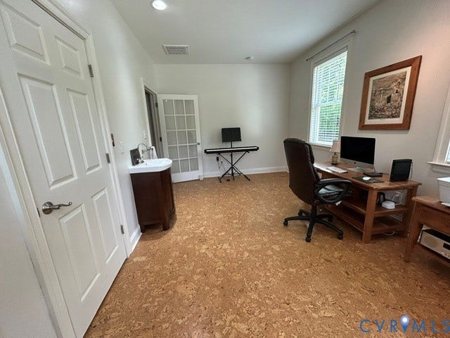 8151 Hidden Valley Court, Hidden Valley, Amelia, VA 23002 Bedroom #3/art studio has cork floors for comfort