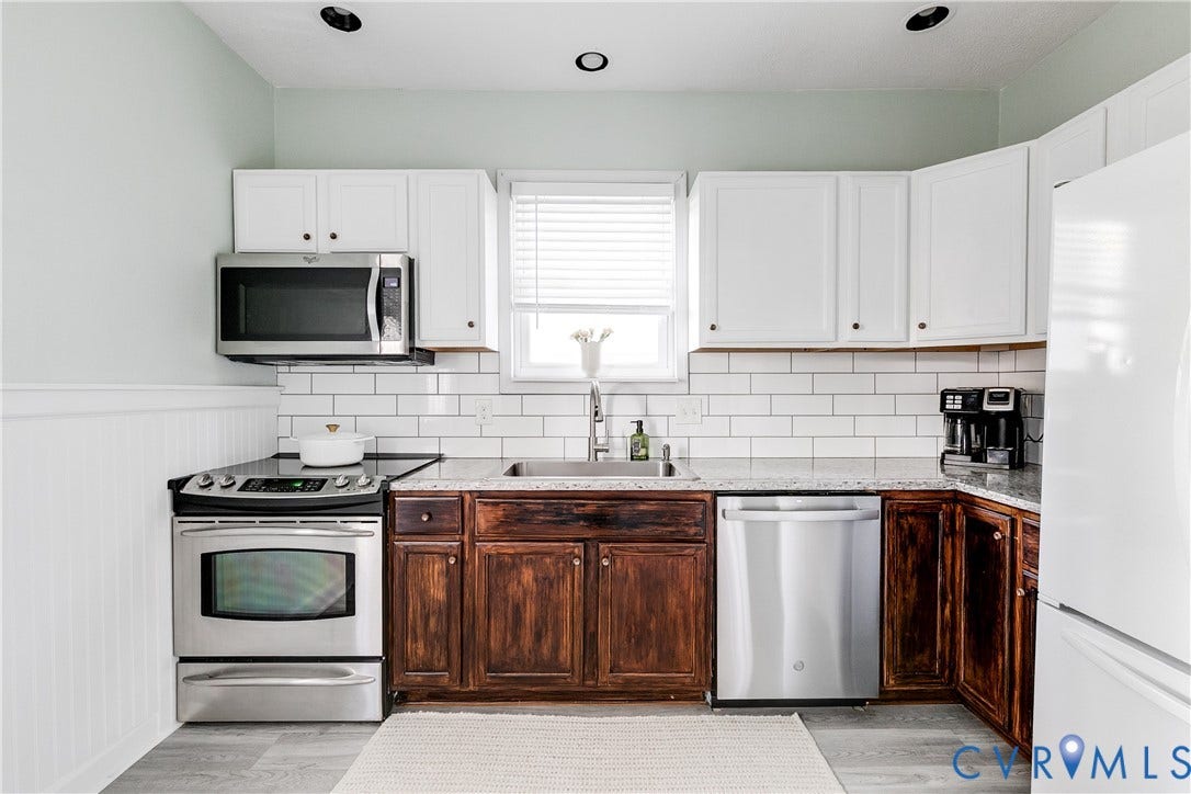 521 Northside Avenue, Highland Terrace, Richmond, VA 23222 Functional kitchen with stainless steel appliances and granite countertops