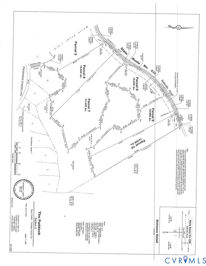 0 Ballsville Road, Homestretch, Powhatan, VA 23139 Lot 8 plat