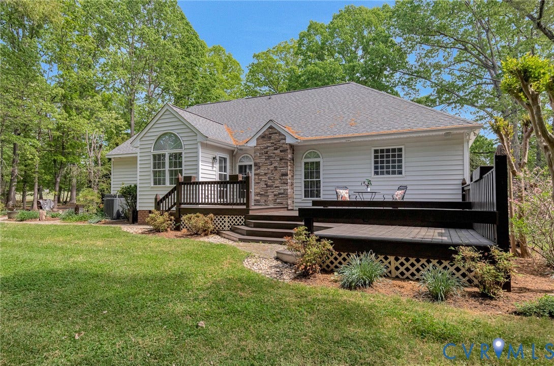 3131 Shadow Creek Drive, Powhatan, VA 23139 Spacious rear exterior in serene setting