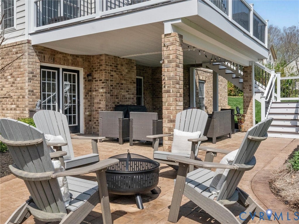 Covered & uncovered patio