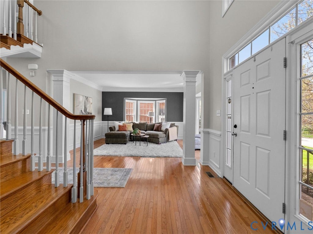 Foyer to living room view