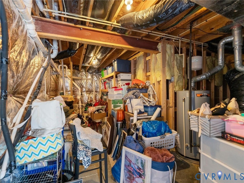 Walk-in storage in basement