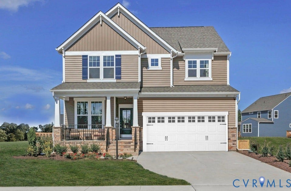 1085 Arbor Heights Terrace, Landon Village, Midlothian, VA 23114 Morgan Bungalow C - Home is under construction. Photo is from builder's library and shown as example only (colors, features and options will vary).