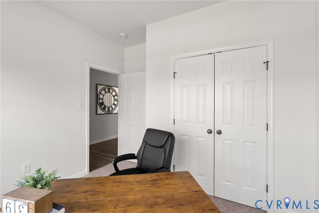 1605 Reed Marsh Place, Reed Marsh, Goodview, VA 23063 1st floor office or bedroom featuring neutral-toned carpeting and white wall paint