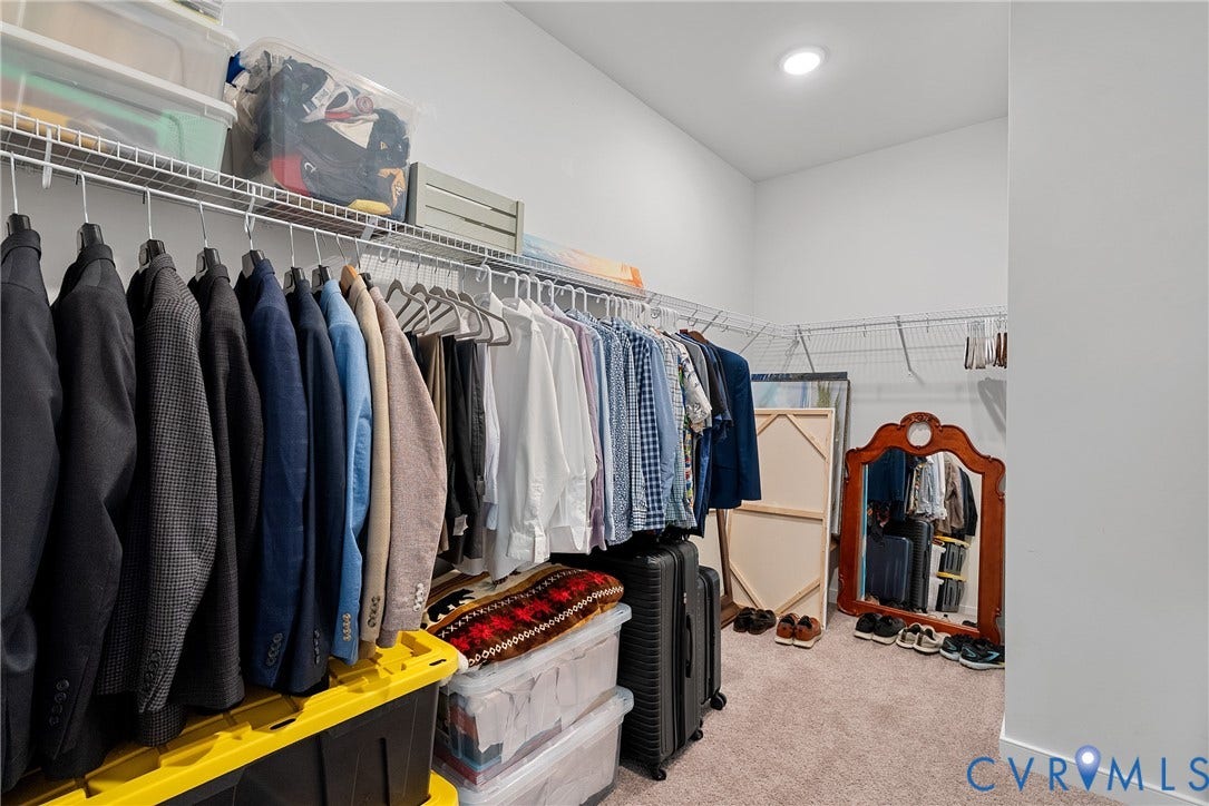1605 Reed Marsh Place, Reed Marsh, Goodview, VA 23063 Spacious walk-in primary closet.