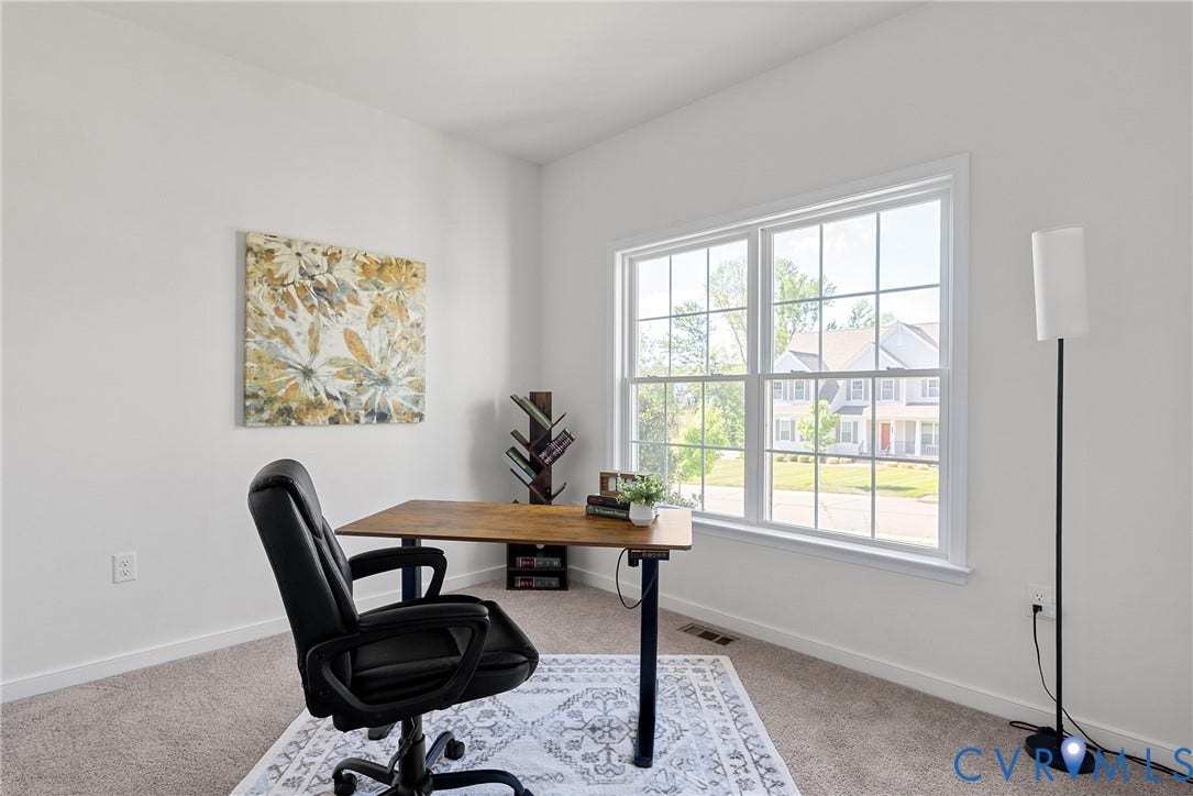 1605 Reed Marsh Place, Reed Marsh, Goodview, VA 23063 1st floor office or bedroom featuring neutral-toned carpeting and white wall paint
