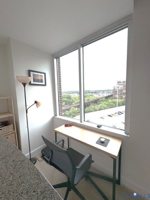 301 Virginia Street, #U804, Downtown, Richmond, VA 23219 Office area with stunning views