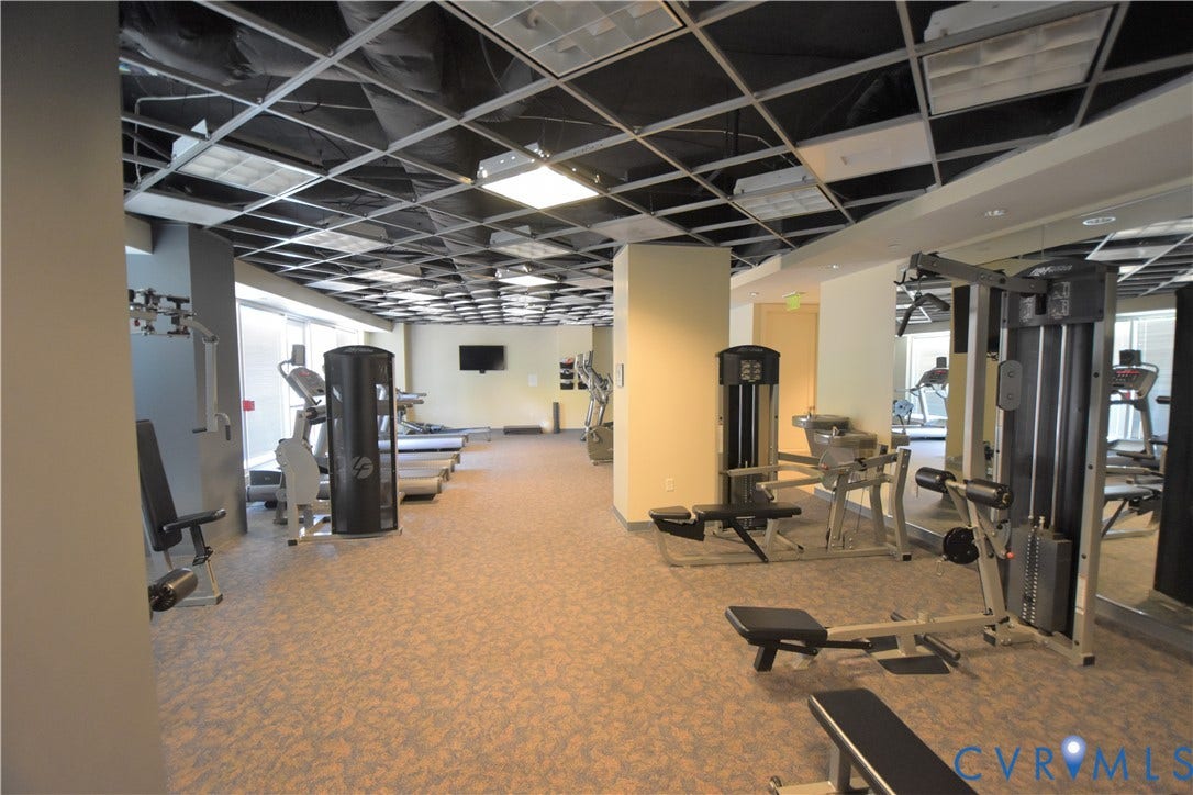 301 Virginia Street, #U804, Downtown, Richmond, VA 23219 Large state-of the art Exercise Room.