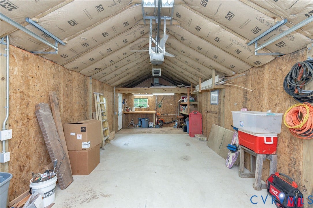 2933 Deercreek Trail, Powhatan, VA 23139 Oversized Detached Garage with electric and heat.