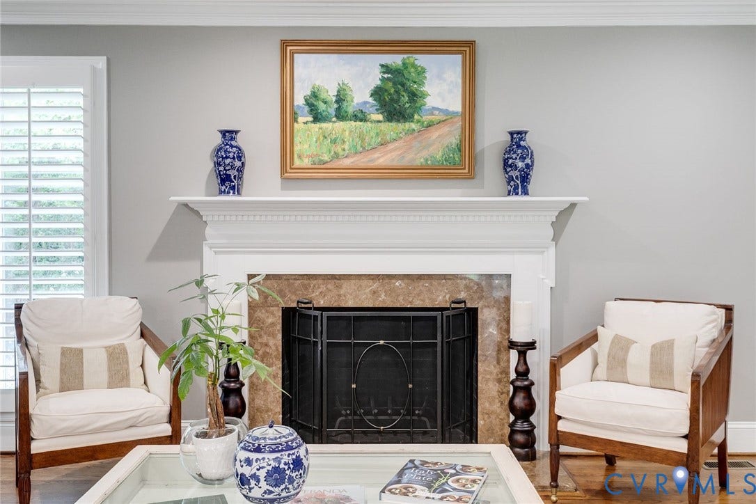 485 Ada Ash Lane, Hermitage Country Club, Manakin Sabot, VA 23103 wood burning fireplace and new plantation shutters