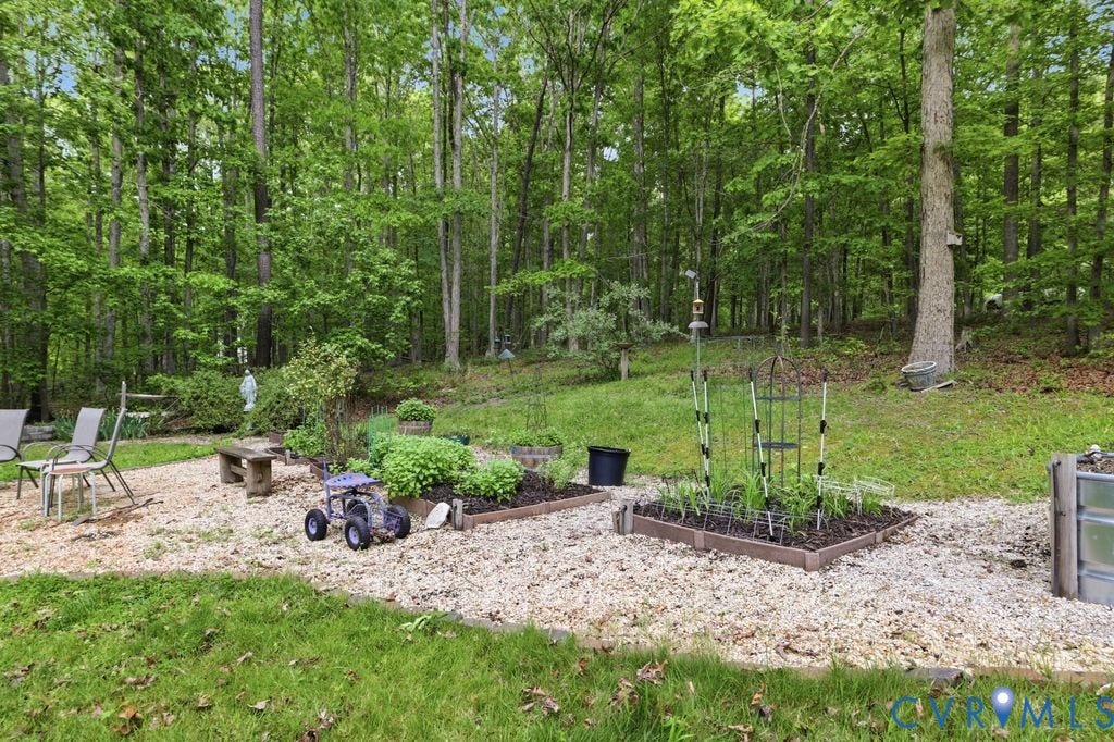 1061 Turkey Ridge Drive, Powhatan, VA 23120 raised beds & fire pit