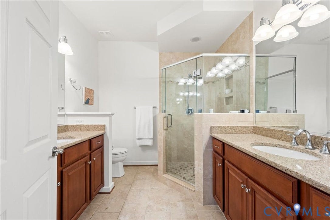 934 Morattico Circle, CrossRidge, Glen Allen, VA 23060 Double sinks, granite countertops, upgraded cabinetry.
