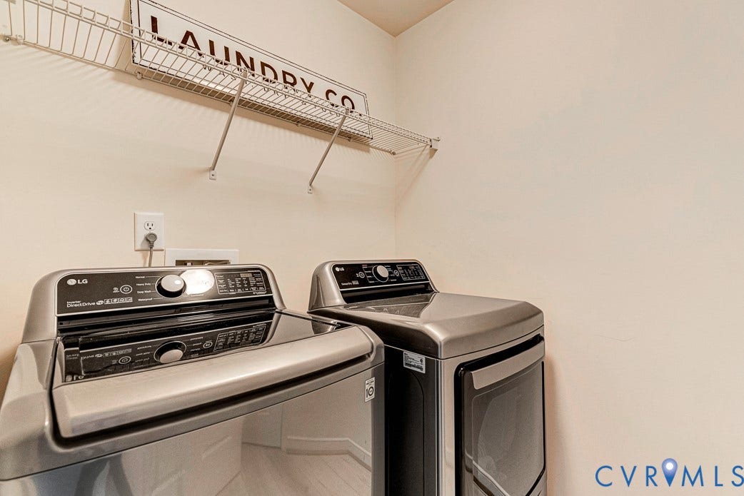 5841 Dorton Lane, Carrington, Glen Allen, VA 23060 Laundry room is located next to the second floor hall bath.