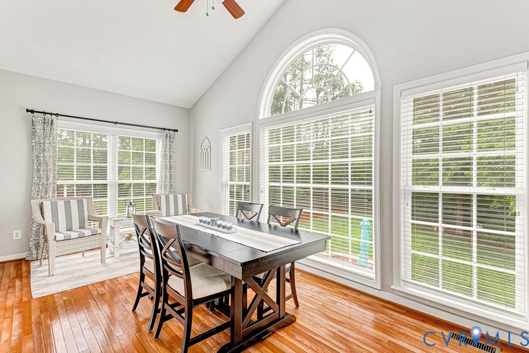 5841 Dorton Lane, Carrington, Glen Allen, VA 23060 The inviting breakfast room offers lots of natural light and great views of the back yard.