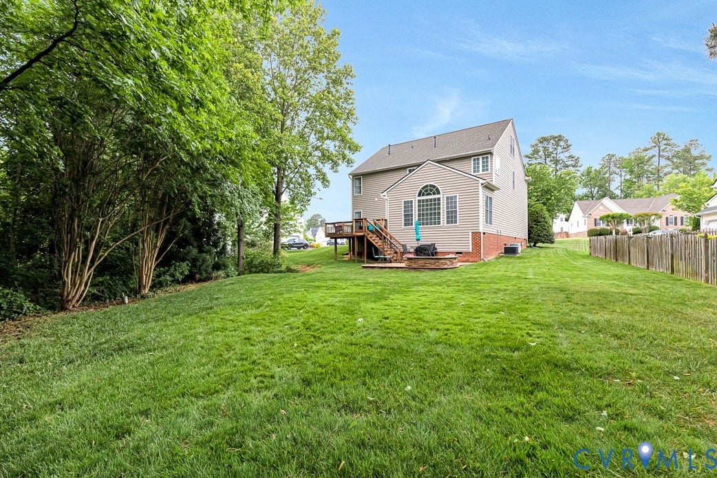 5841 Dorton Lane, Carrington, Glen Allen, VA 23060 View of the large back yard.